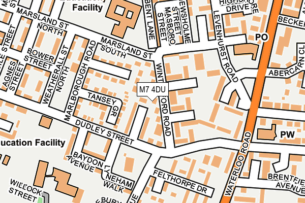 M7 4DU map - OS OpenMap – Local (Ordnance Survey)