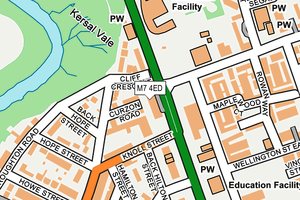 M7 4ED map - OS OpenMap – Local (Ordnance Survey)