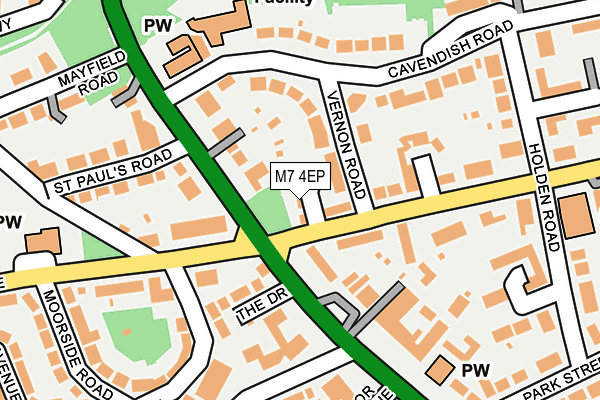 M7 4EP map - OS OpenMap – Local (Ordnance Survey)