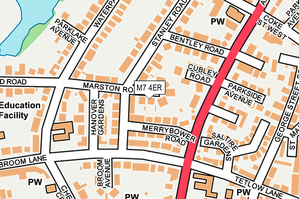 M7 4ER map - OS OpenMap – Local (Ordnance Survey)