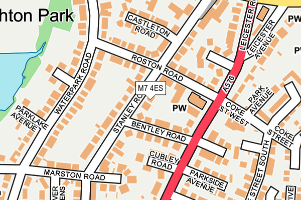 M7 4ES map - OS OpenMap – Local (Ordnance Survey)