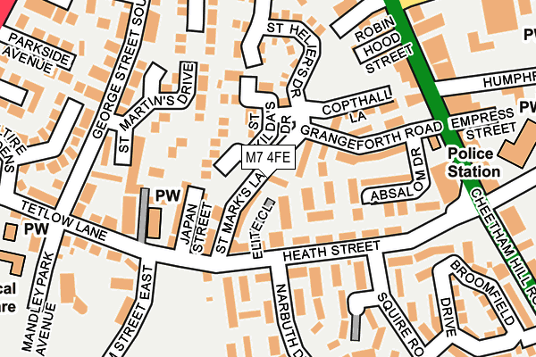 M7 4FE map - OS OpenMap – Local (Ordnance Survey)