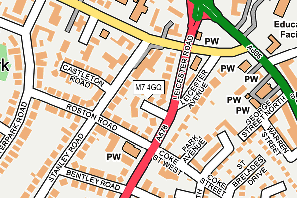 M7 4GQ map - OS OpenMap – Local (Ordnance Survey)