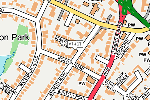 M7 4GT map - OS OpenMap – Local (Ordnance Survey)