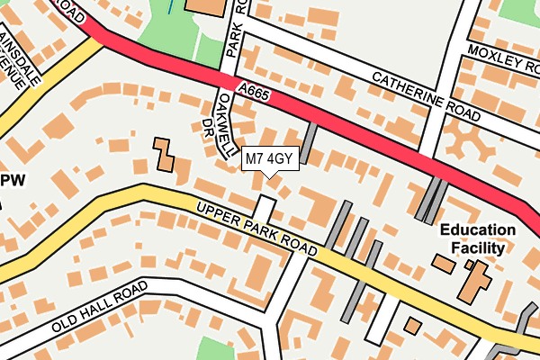 M7 4GY map - OS OpenMap – Local (Ordnance Survey)