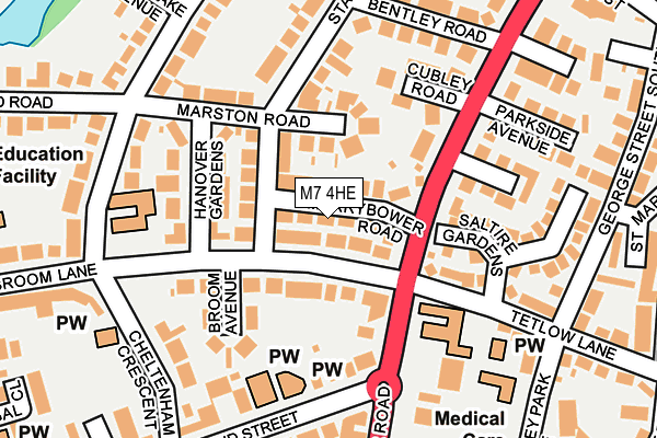 M7 4HE map - OS OpenMap – Local (Ordnance Survey)