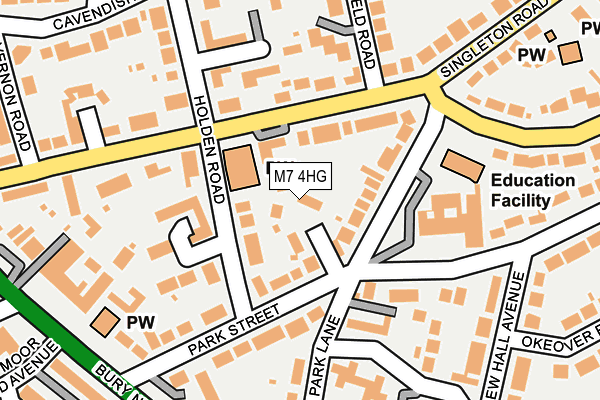 M7 4HG map - OS OpenMap – Local (Ordnance Survey)