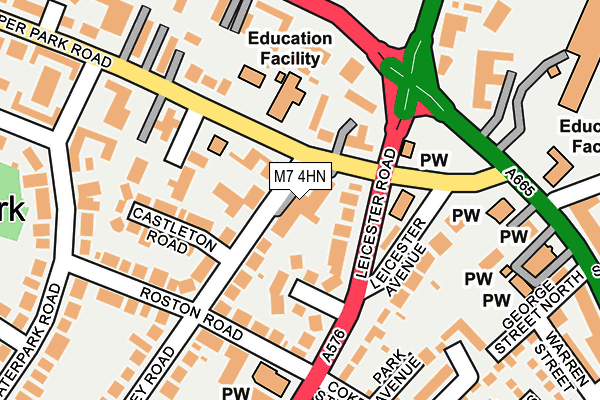 M7 4HN map - OS OpenMap – Local (Ordnance Survey)