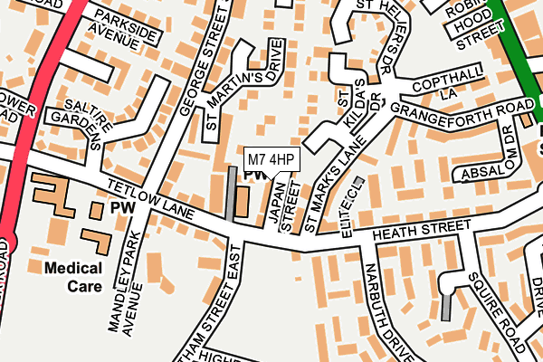 M7 4HP map - OS OpenMap – Local (Ordnance Survey)