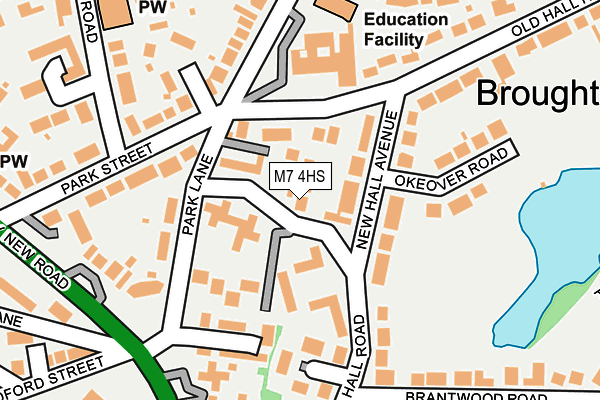 M7 4HS map - OS OpenMap – Local (Ordnance Survey)
