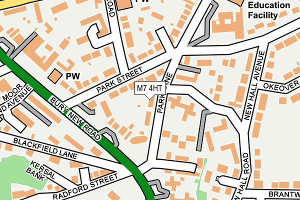M7 4HT map - OS OpenMap – Local (Ordnance Survey)