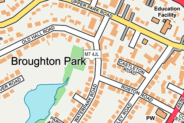 M7 4JL map - OS OpenMap – Local (Ordnance Survey)