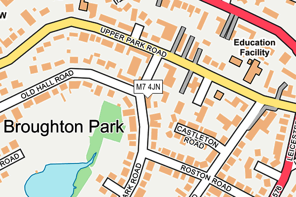 M7 4JN map - OS OpenMap – Local (Ordnance Survey)