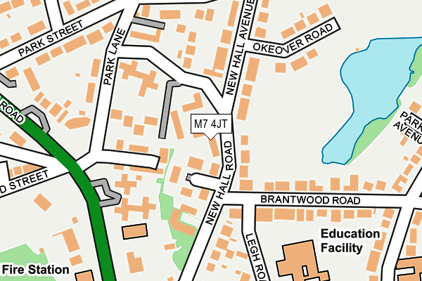 M7 4JT map - OS OpenMap – Local (Ordnance Survey)