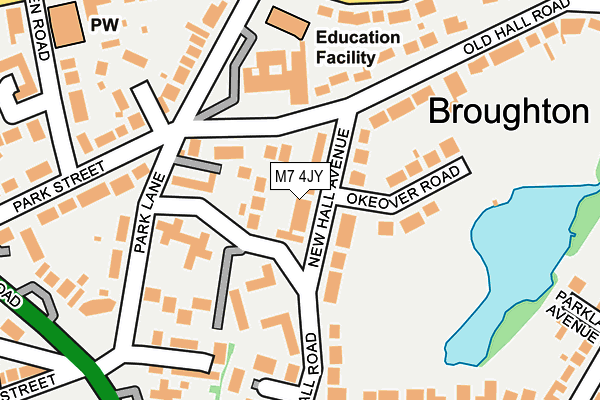 M7 4JY map - OS OpenMap – Local (Ordnance Survey)