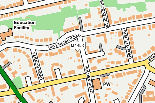 M7 4LR map - OS OpenMap – Local (Ordnance Survey)