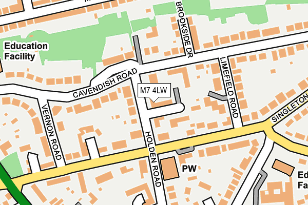 M7 4LW map - OS OpenMap – Local (Ordnance Survey)