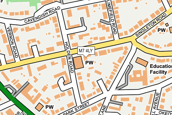 M7 4LY map - OS OpenMap – Local (Ordnance Survey)