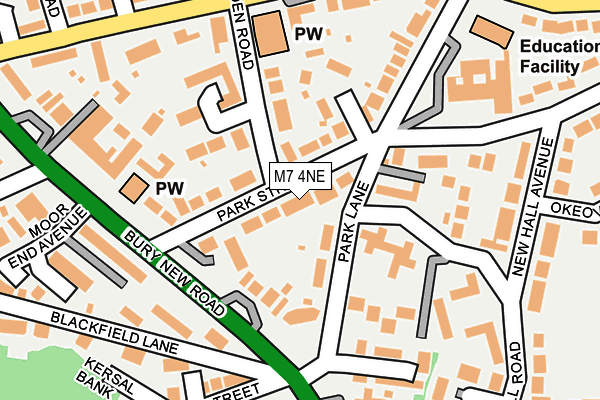 M7 4NE map - OS OpenMap – Local (Ordnance Survey)