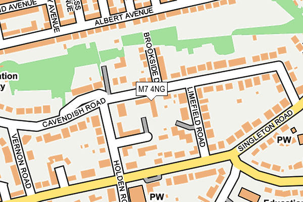 M7 4NG map - OS OpenMap – Local (Ordnance Survey)