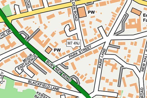 M7 4NJ map - OS OpenMap – Local (Ordnance Survey)