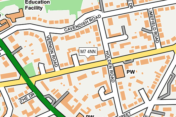 M7 4NN map - OS OpenMap – Local (Ordnance Survey)