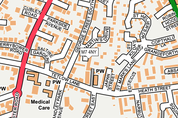 M7 4NY map - OS OpenMap – Local (Ordnance Survey)
