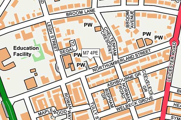 M7 4PE map - OS OpenMap – Local (Ordnance Survey)
