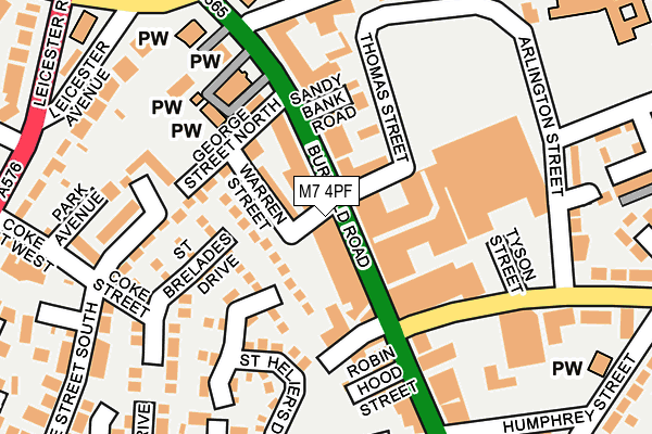 M7 4PF map - OS OpenMap – Local (Ordnance Survey)