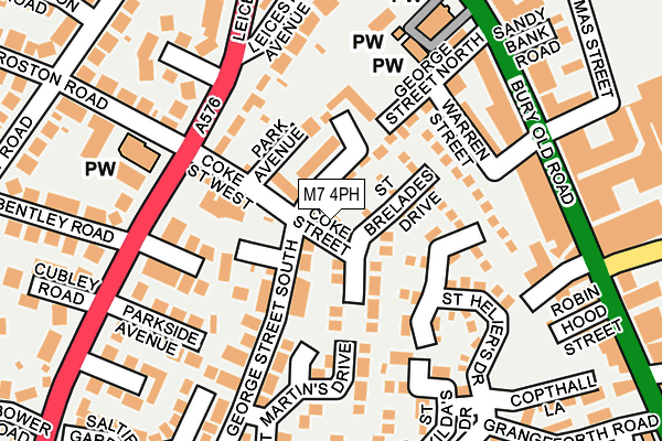 M7 4PH map - OS OpenMap – Local (Ordnance Survey)