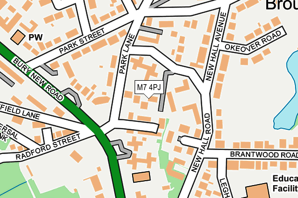 M7 4PJ map - OS OpenMap – Local (Ordnance Survey)