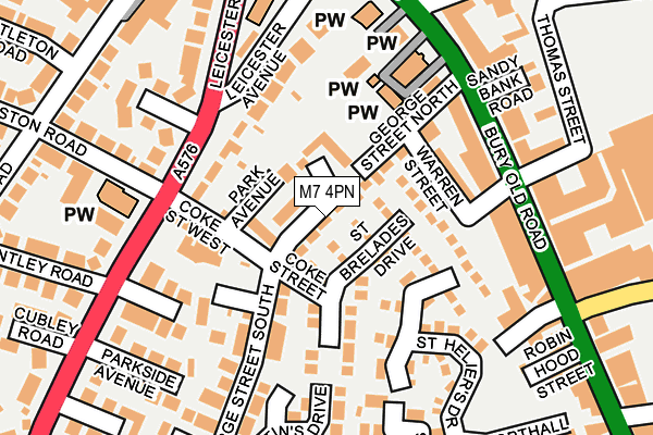 M7 4PN map - OS OpenMap – Local (Ordnance Survey)