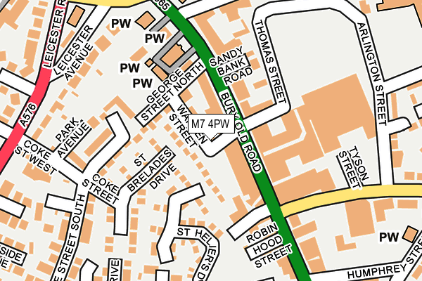 M7 4PW map - OS OpenMap – Local (Ordnance Survey)