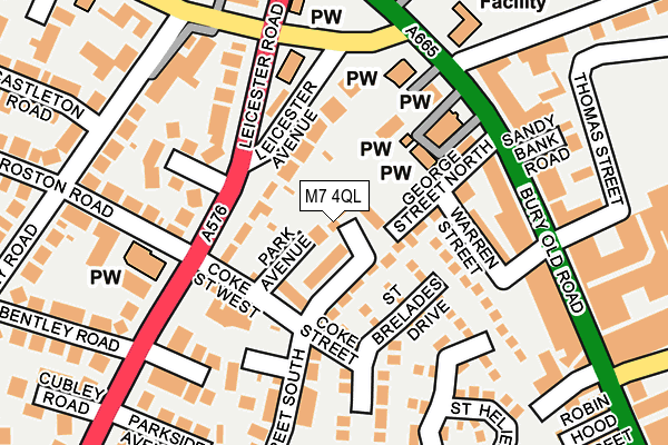 M7 4QL map - OS OpenMap – Local (Ordnance Survey)