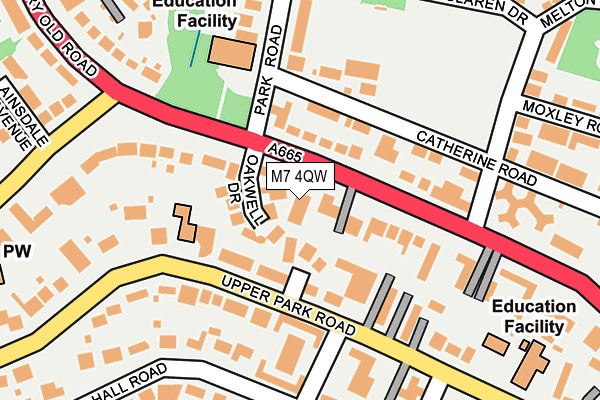 M7 4QW map - OS OpenMap – Local (Ordnance Survey)