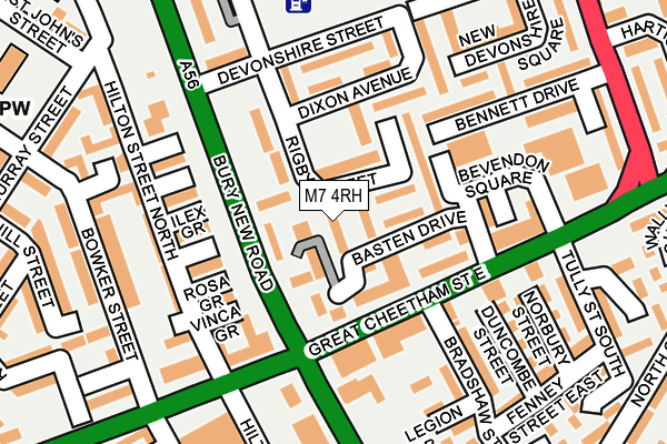 M7 4RH map - OS OpenMap – Local (Ordnance Survey)