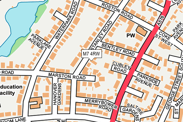 M7 4RW map - OS OpenMap – Local (Ordnance Survey)