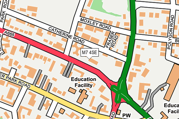 M7 4SE map - OS OpenMap – Local (Ordnance Survey)