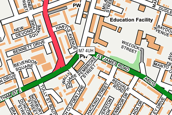 M7 4UH map - OS OpenMap – Local (Ordnance Survey)