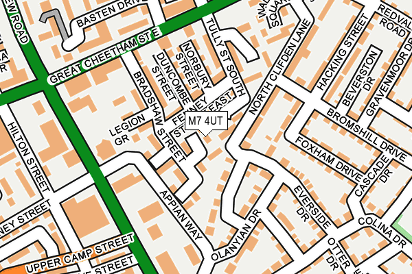 M7 4UT map - OS OpenMap – Local (Ordnance Survey)