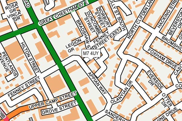 M7 4UY map - OS OpenMap – Local (Ordnance Survey)