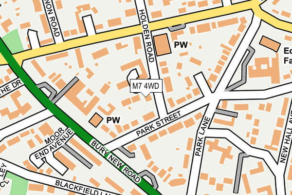 M7 4WD map - OS OpenMap – Local (Ordnance Survey)