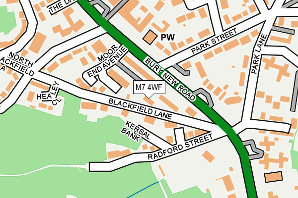 M7 4WF map - OS OpenMap – Local (Ordnance Survey)