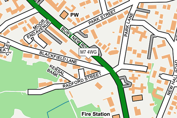 M7 4WG map - OS OpenMap – Local (Ordnance Survey)