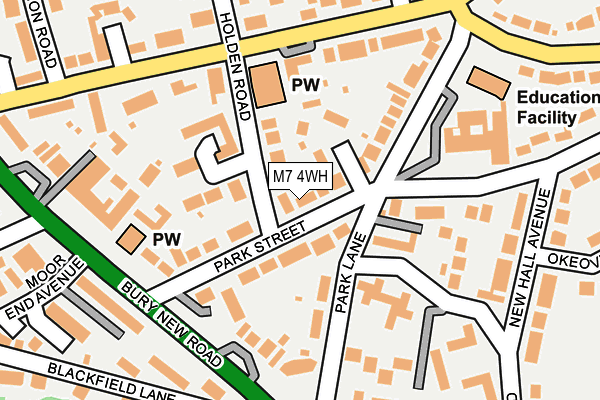 M7 4WH map - OS OpenMap – Local (Ordnance Survey)