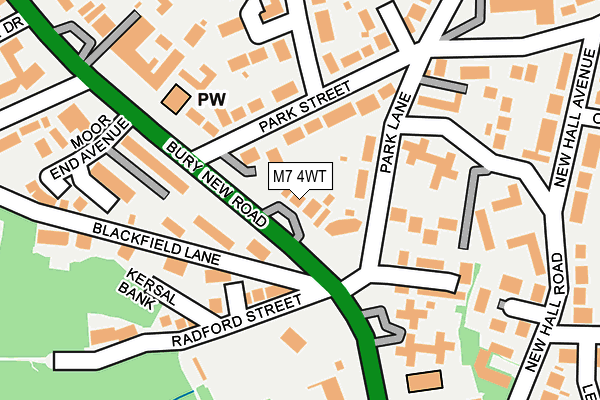 M7 4WT map - OS OpenMap – Local (Ordnance Survey)