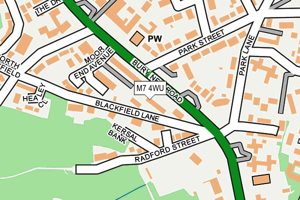 M7 4WU map - OS OpenMap – Local (Ordnance Survey)