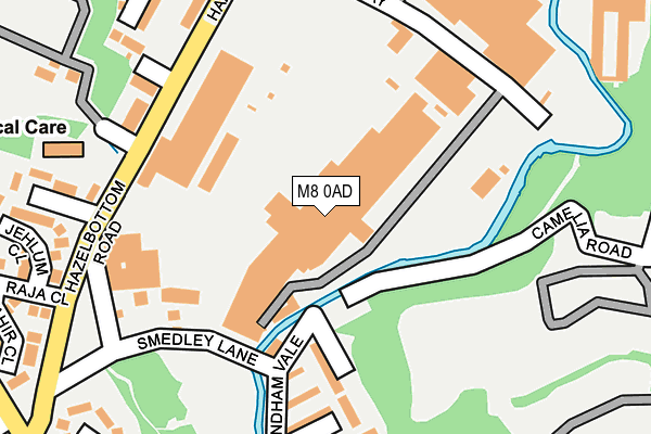 M8 0AD map - OS OpenMap – Local (Ordnance Survey)