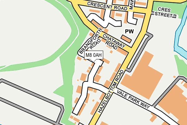 M8 0AH map - OS OpenMap – Local (Ordnance Survey)