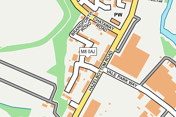 M8 0AJ map - OS OpenMap – Local (Ordnance Survey)